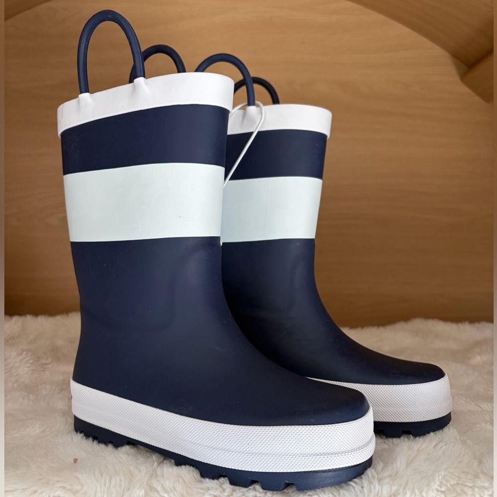 ✨$16✨NWT•Carter's Toddler Rain Boot | Navy/White | Size 9